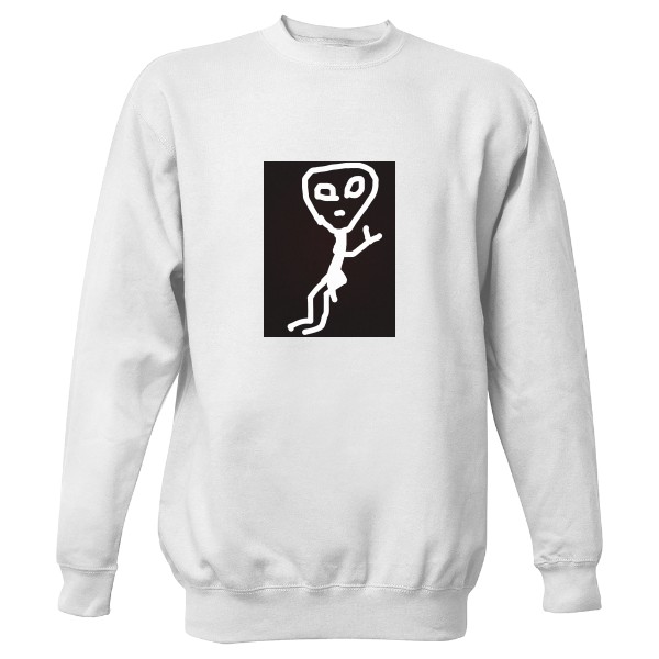 Mikina bez kapuce Unisex s potiskem From space but disabled